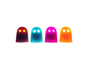 Glowing Pac-Man Ghosts Vinyl Car Decal Sticker – Waterproof & UV-Resistant 
