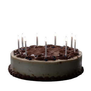 Futuristic Birthday Cake Vinyl Car Decal Sticker – Waterproof & UV-Resistant 