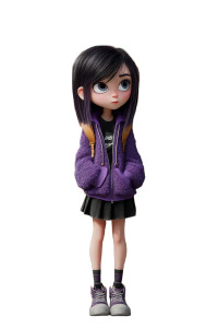 Violet Parr Student Vinyl Car Decal Sticker – Waterproof & UV-Resistant 