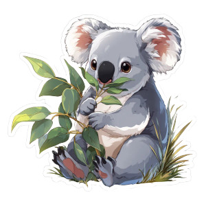 Cute Koala Illustration Vinyl Car Decal Sticker – Waterproof & UV-Resistant Cute Koala Illustration Vinyl Car Decal Sticker – Waterproof & UV-Resistant