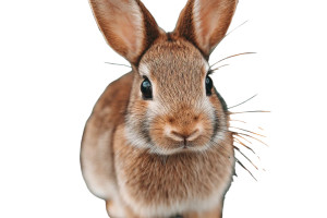 Autumn Bunny Sniffing Vinyl Car Decal Sticker – Waterproof & UV-Resistant 
