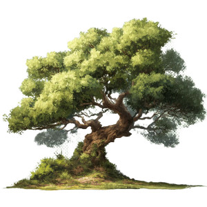 Big Green Tree V2 Vinyl Car Decal Sticker – Waterproof & UV-Resistant 