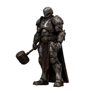 Warforged Warrior V7 Vinyl Car Decal Sticker – Waterproof & UV-Resistant 