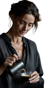 Barista Portrait Vinyl Car Decal Sticker – Waterproof & UV-Resistant 