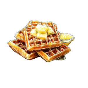 Sketch Of Waffle Vinyl Car Decal Sticker – Waterproof & UV-Resistant Sketch Of Waffle Vinyl Car Decal Sticker – Waterproof & UV-Resistant