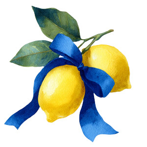 Lemon With Ribbon V2 Vinyl Car Decal Sticker – Waterproof & UV-Resistant 