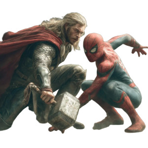 Thor Vs Spider-Man Vinyl Car Decal Sticker – Waterproof & UV-Resistant 