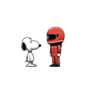 Snoopy With Ferrari Vinyl Car Decal Sticker – Waterproof & UV-Resistant Snoopy With Ferrari Vinyl Car Decal Sticker – Waterproof & UV-Resistant
