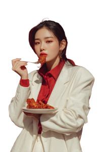 Korean Model Eating Vinyl Car Decal Sticker – Waterproof & UV-Resistant Korean Model Eating Vinyl Car Decal Sticker – Waterproof & UV-Resistant