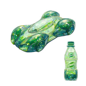 Sprite Car Table Vinyl Car Decal Sticker – Waterproof & UV-Resistant 