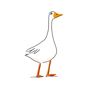 Dramatic Goose Vinyl Car Decal Sticker – Waterproof & UV-Resistant 