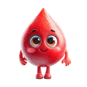 Red Droplet Character Vinyl Car Decal Sticker – Waterproof & UV-Resistant 