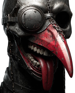Creepy Bird Mask Vinyl Car Decal Sticker – Waterproof & UV-Resistant 