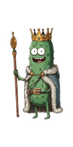 Evil Pickle King Vinyl Car Decal Sticker – Waterproof & UV-Resistant 