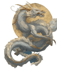 Chinese Dragon Illustration V7 Vinyl Car Decal Sticker – Waterproof & UV-Resistant 