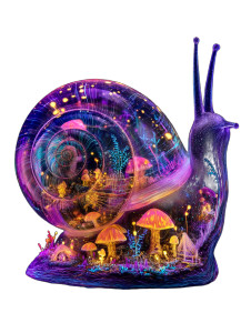 Fantasy Glow Snail Vinyl Car Decal Sticker – Waterproof & UV-Resistant Fantasy Glow Snail Vinyl Car Decal Sticker – Waterproof & UV-Resistant