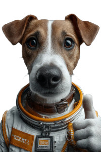 Dog Astronaut Vinyl Car Decal Sticker – Waterproof & UV-Resistant 