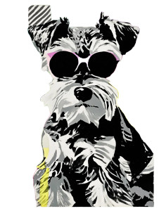 Hipster Dog Vinyl Car Decal Sticker – Waterproof & UV-Resistant 