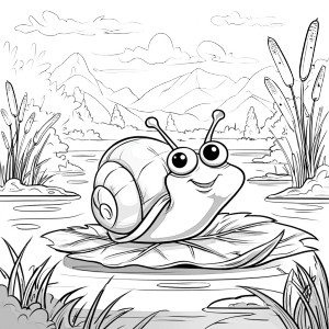 Cartoon Snail Leaf Vinyl Car Decal Sticker – Waterproof & UV-Resistant 