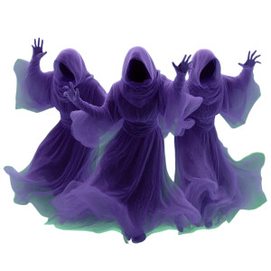 Purple Dancing Witches Vinyl Car Decal Sticker – Waterproof & UV-Resistant 