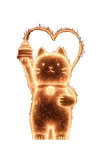 Fiery Lucky Cat Vinyl Car Decal Sticker – Waterproof & UV-Resistant 