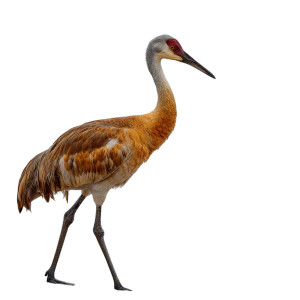 Young Sandhill Crane Vinyl Car Decal Sticker – Waterproof & UV-Resistant 