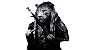 Anthro Black Lion Vinyl Car Decal Sticker – Waterproof & UV-Resistant 