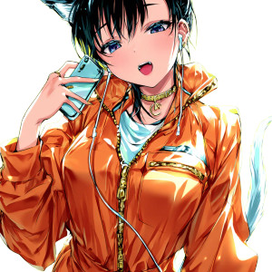 Anime Girl Jumpsuit Vinyl Car Decal Sticker – Waterproof & UV-Resistant 