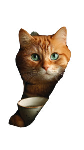 Orange Cat Portrait V3 Vinyl Car Decal Sticker – Waterproof & UV-Resistant 