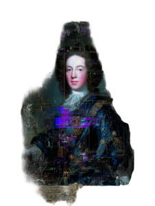 Glitched Royal Portrait Vinyl Car Decal Sticker – Waterproof & UV-Resistant Glitched Royal Portrait Vinyl Car Decal Sticker – Waterproof & UV-Resistant