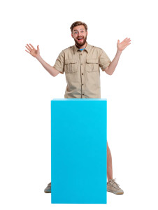 Excited Safari Man Vinyl Car Decal Sticker – Waterproof & UV-Resistant 