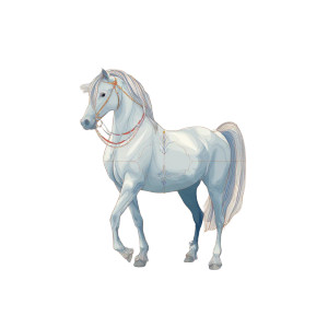 Elegant Horse Scarf Vinyl Car Decal Sticker – Waterproof & UV-Resistant 