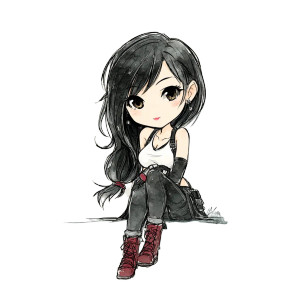 Chibi Tifa Lockhart Vinyl Car Decal Sticker – Waterproof & UV-Resistant Chibi Tifa Lockhart Vinyl Car Decal Sticker – Waterproof & UV-Resistant