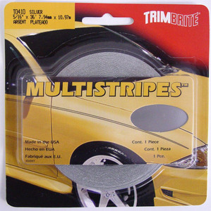 Silver Pinstripe Tape | 5/16 Inch Multistripe | Premium Performance | 36 Feet Length Silver Pinstripe Tape | 5/16 Inch Multistripe | Premium Performance | 36 Feet Length