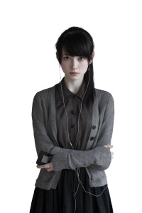 Half-Japanese Young Woman Vinyl Car Decal Sticker – Waterproof & UV-Resistant 