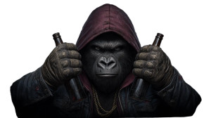 Ghetto Gorilla Vinyl Car Decal Sticker – Waterproof & UV-Resistant 