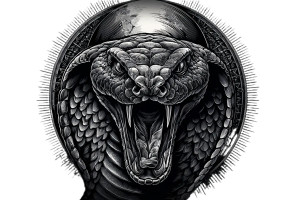 Mystical Cobra Tattoo Vinyl Car Decal Sticker – Waterproof & UV-Resistant 