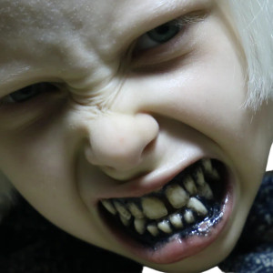 Fanged Little Girl Vinyl Car Decal Sticker – Waterproof & UV-Resistant 