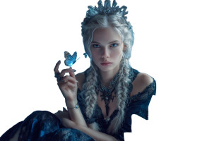 Fantasy Ice Queen Vinyl Car Decal Sticker – Waterproof & UV-Resistant 