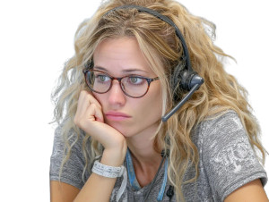 Frustrated Call Rep Vinyl Car Decal Sticker – Waterproof & UV-Resistant 