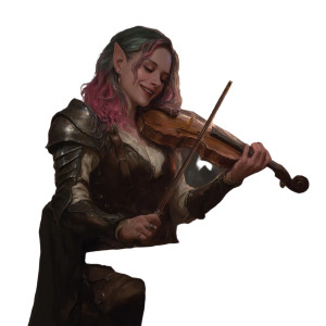 Elven Violinist Vinyl Car Decal Sticker – Waterproof & UV-Resistant Elven Violinist Vinyl Car Decal Sticker – Waterproof & UV-Resistant