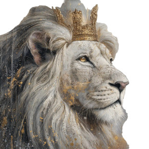 Majestic Crowned Lion V2 Vinyl Car Decal Sticker – Waterproof & UV-Resistant 