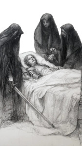 Wounded Knight Sketch Vinyl Car Decal Sticker – Waterproof & UV-Resistant 