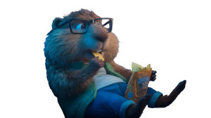 Anthropomorphic Marmot Snacking Vinyl Car Decal Sticker – Waterproof & UV-Resistant 