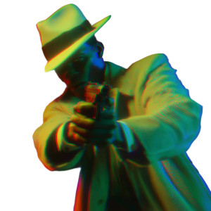 Futuristic Noir Detective Vinyl Car Decal Sticker – Waterproof & UV-Resistant Futuristic Noir Detective Vinyl Car Decal Sticker – Waterproof & UV-Resistant
