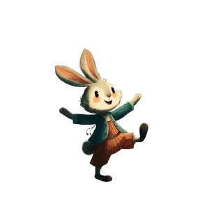 Dancing Rabbit Vinyl Car Decal Sticker – Waterproof & UV-Resistant Dancing Rabbit Vinyl Car Decal Sticker – Waterproof & UV-Resistant