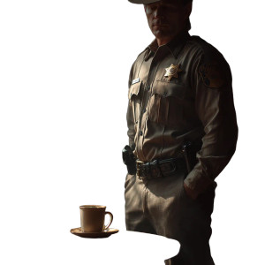 Sheriff In Uniform Vinyl Car Decal Sticker – Waterproof & UV-Resistant 