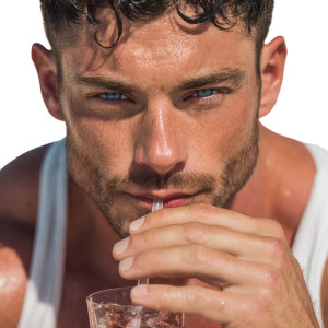 Muscular Bodybuilder Lounging Vinyl Car Decal Sticker – Waterproof & UV-Resistant 