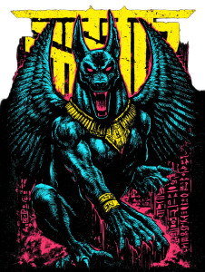 Golden Anubis Vinyl Car Decal Sticker – Waterproof & UV-Resistant 