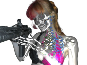 Skeleton Girl Baddie Vinyl Car Decal Sticker – Waterproof & UV-Resistant 